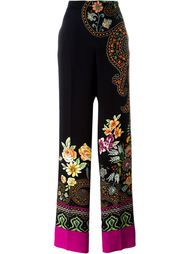 брюки с цветочным принтом   Etro