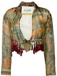 укороченная блузка с абстрактным принтом Dolce &amp; Gabbana Vintage