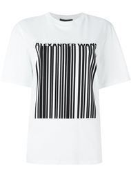 футболка с принтом баркода Alexander Wang