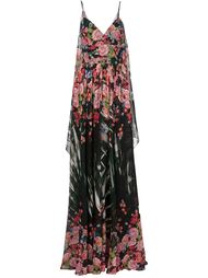 длинное платье с цветочным принтом Elie Saab