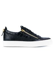 кожаные кроссовки с молниями Giuseppe Zanotti Design