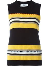 вязаный топ в полоску  MSGM