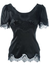 топ с кружевной отделкой Dolce &amp; Gabbana