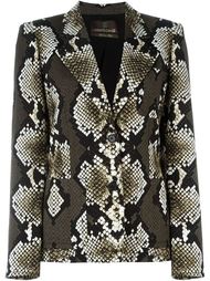 блейзер с эффектом змеиной кожи Roberto Cavalli