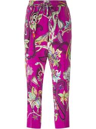 укороченные брюки с цветочным принтом Etro