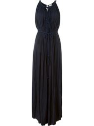 длинное плиссированное платье Lanvin