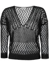 укороченный ажурный топ  Saint Laurent