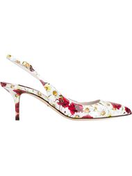 туфли с принтом маков и маргариток Dolce &amp; Gabbana