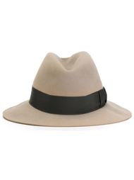 шляпа-федора с лентой вокруг тульи Hermès Vintage