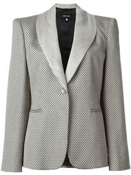 тканый пиджак с зигзагообразным узором Giorgio Armani Vintage