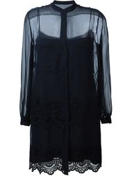 прозрачное платье-рубашка  Alberta Ferretti