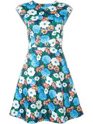 расклешенное платье с цветочным принтом   Carven