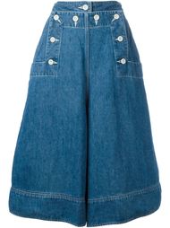 широки джинсовые кюлоты  Sacai