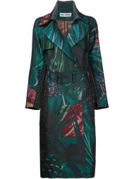 тренч с растительным принтом Issey Miyake