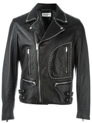 байкерская куртка с заклепками Saint Laurent