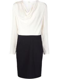 платье комбинированного кроя Lanvin