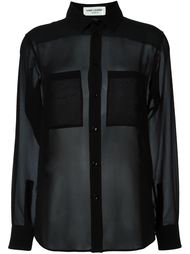 прозрачная блузка  Saint Laurent