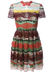 кружевное платье с узором  Valentino
