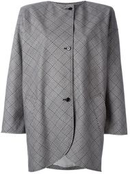 пальто с принтом в клетку Emanuel Ungaro Vintage