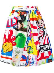 расклешенная юбка с принтом Moschino