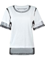 футболка с прозрачными вставками  Maison Margiela
