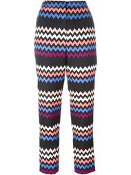 брюки с зигзагообразным узором  MSGM
