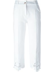 укороченные брюки с вышивкой Blumarine