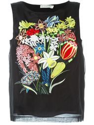 топ с цветочной вышивкой  Mary Katrantzou