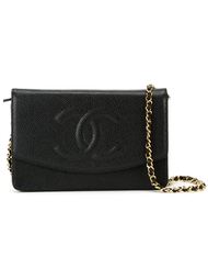 сумка через плечо с тисненым логотипом Chanel Vintage