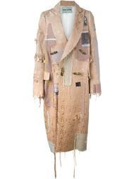 длинное пальто в стиле пэчворк  Heikki Salonen
