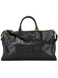 дорожная сумка с тисненым логотипом Chanel Vintage