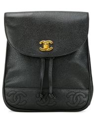 рюкзак с тисненым логотипом Chanel Vintage