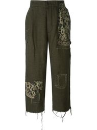 укороченные брюки в стиле пэчворк  Heikki Salonen