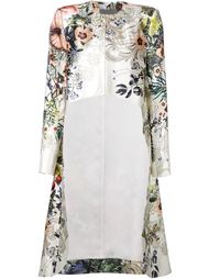 асимметричный пиджак с цветочным принтом Monique Lhuillier