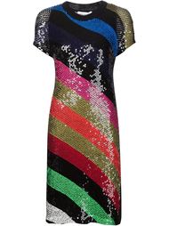 платье в диагональную полоску с пайетками Sonia Rykiel