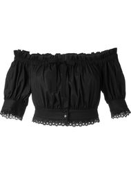 топ с открытыми плечами Alexander McQueen