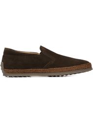 кеды-слипон с плетеной отделкой  Tod's