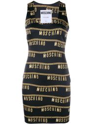 платье с логотипом бренда Moschino
