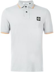 футболка-поло с контрастной окантовкой на рукавах и воротнике  Stone Island