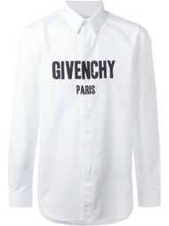 рубашка с принтом логотипа Givenchy