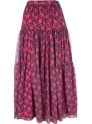 юбка с цветочным принтом  Saint Laurent