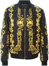 куртка-бомбер с принтом в стиле барокко Versace