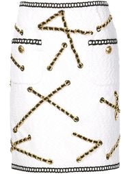 юбка букле с цепочной отделкой Moschino