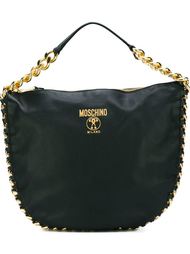 сумка-тоут с цепочной отделкой Moschino