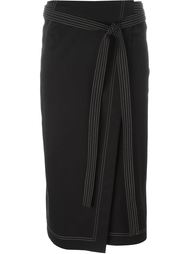 юбка миди с запахом и поясом Jil Sander