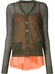 многослойный кардиган Sacai