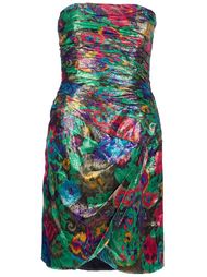 платье с люрексом без лямок Escada Vintage