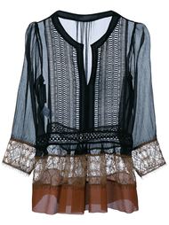 блузка с кружевной отделкой Alberta Ferretti