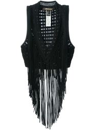 укороченный топ с бахромой  Roberto Cavalli
