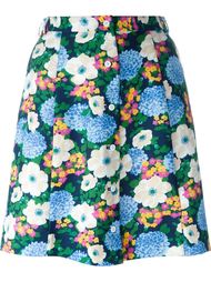 юбка А-силуэта с цветочным принтом Carven